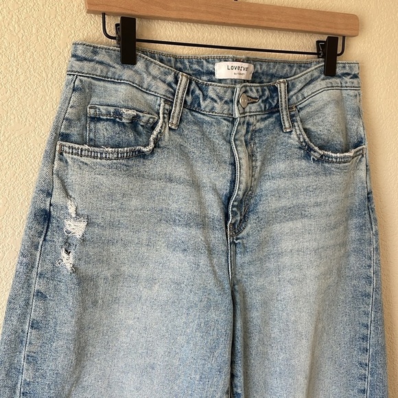 Lovervet High Rise Barrel Jeans Women’s 30/11 Light Wash Baggy Loose LV1502 Pant - Picture 3 of 16